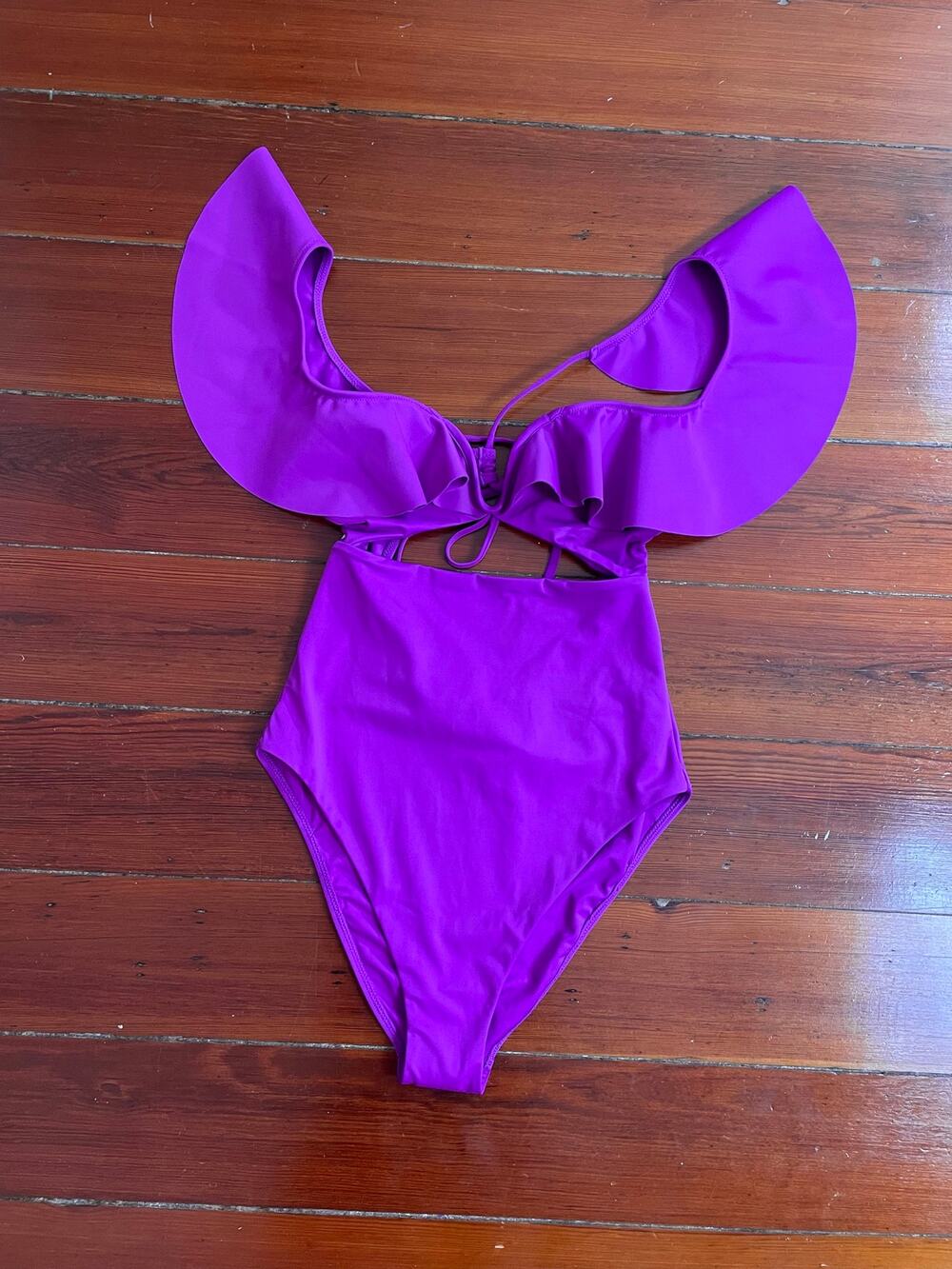 Cleobella Harlow One Piece Swimsuit Deep Orchid Purple NWT Size L